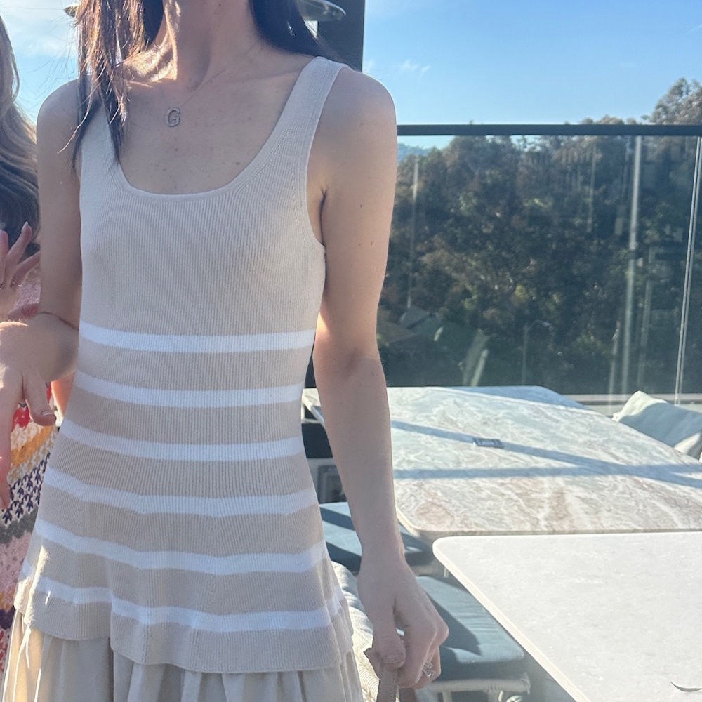 Simkhai Silas Cotton-Blend Stripe Midi-Dress
